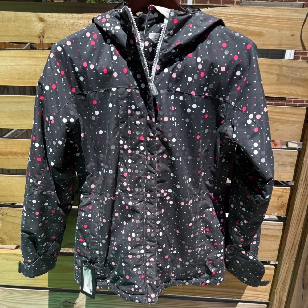 686 Snowboard Ski Jacket Womens Small Black Polka Dot Excellent Brandi Milne ACC